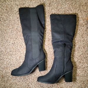 Black Knee High Boots